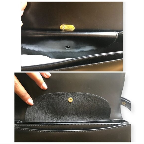 Vintage Gucci Handbag in Black Leather,‎ from 80s - Picture 11 of 16